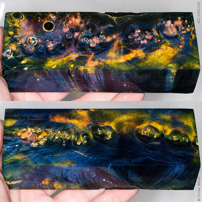 Stabilized box elder burl wood block