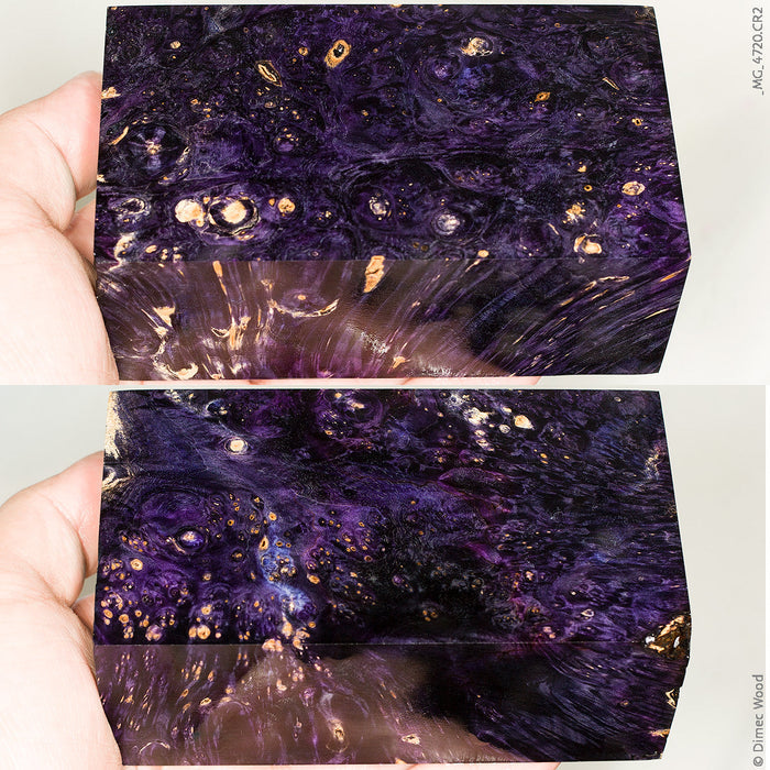 Stabilized box elder burl wood block