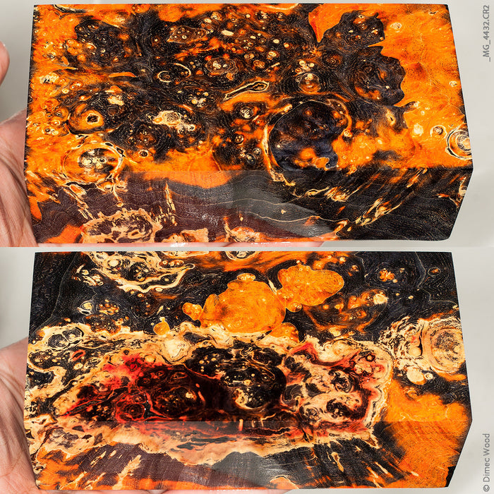 Stabilized box elder burl wood block
