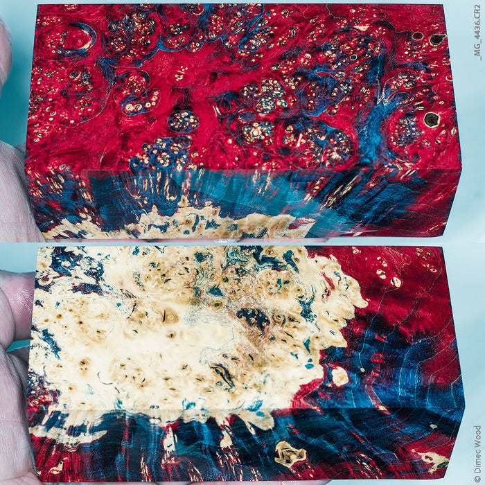 Stabilized box elder burl wood block