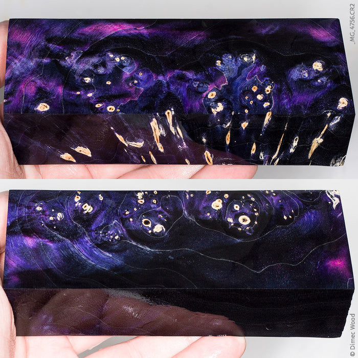 Stabilized box elder burl wood block