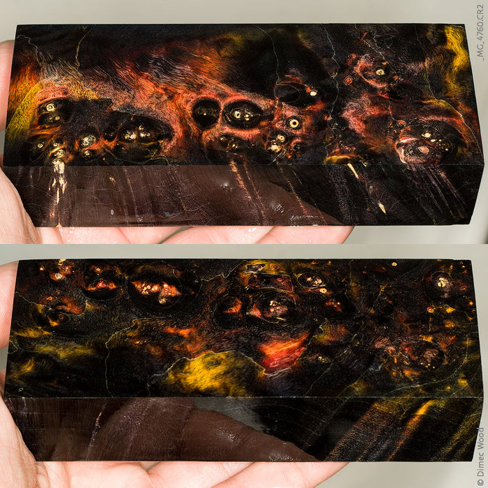 Stabilized box elder burl wood block