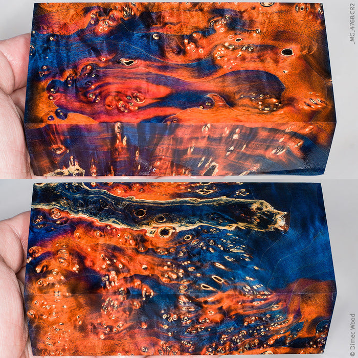 Stabilized box elder burl wood block