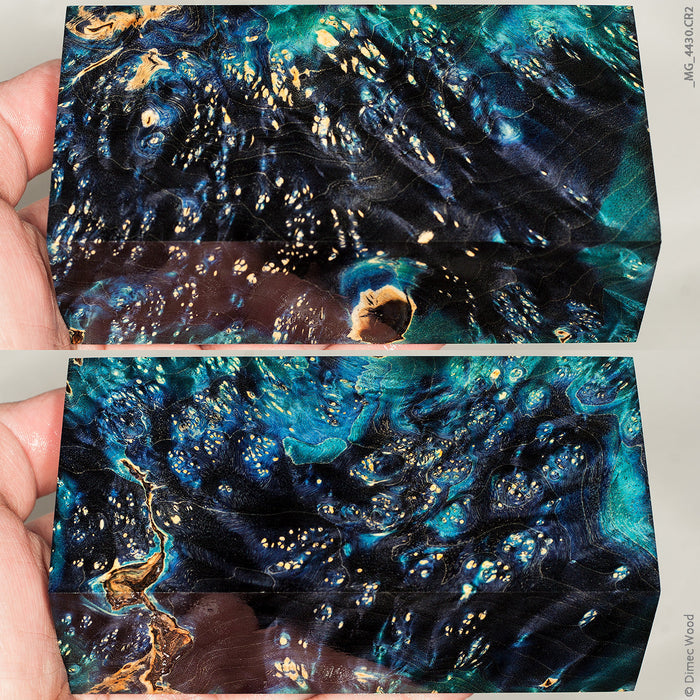 Stabilized box elder burl wood block