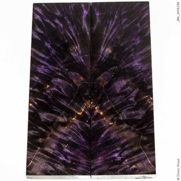 Stabilized curly cotton wood panels