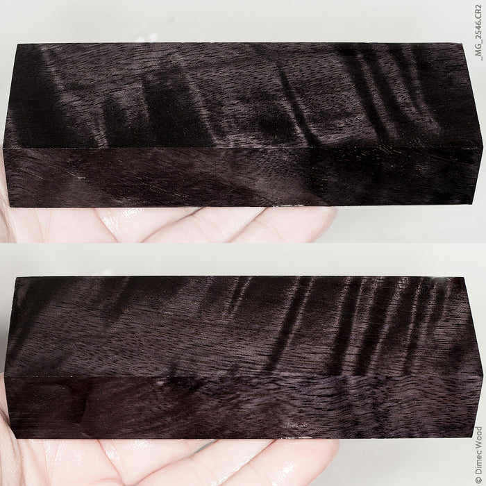 Stabilized curly mango wood block