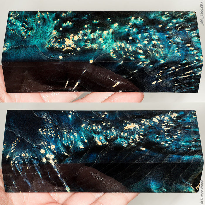 Stabilized wood box elder burl block