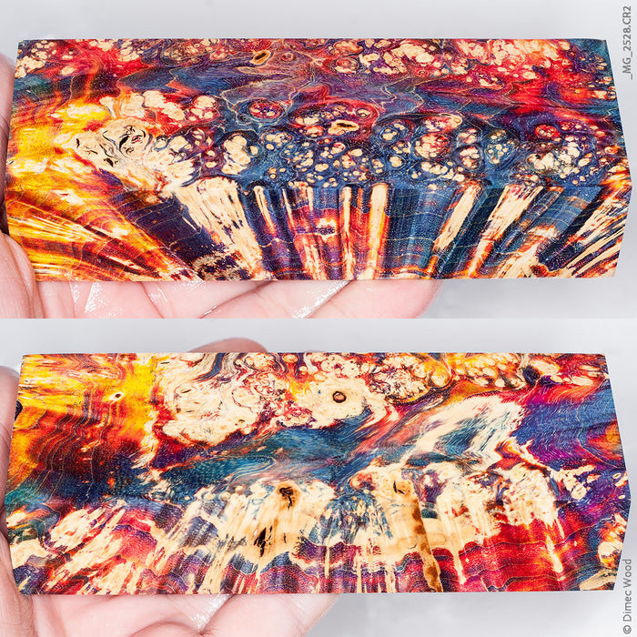 Stabilized wood box elder burl block