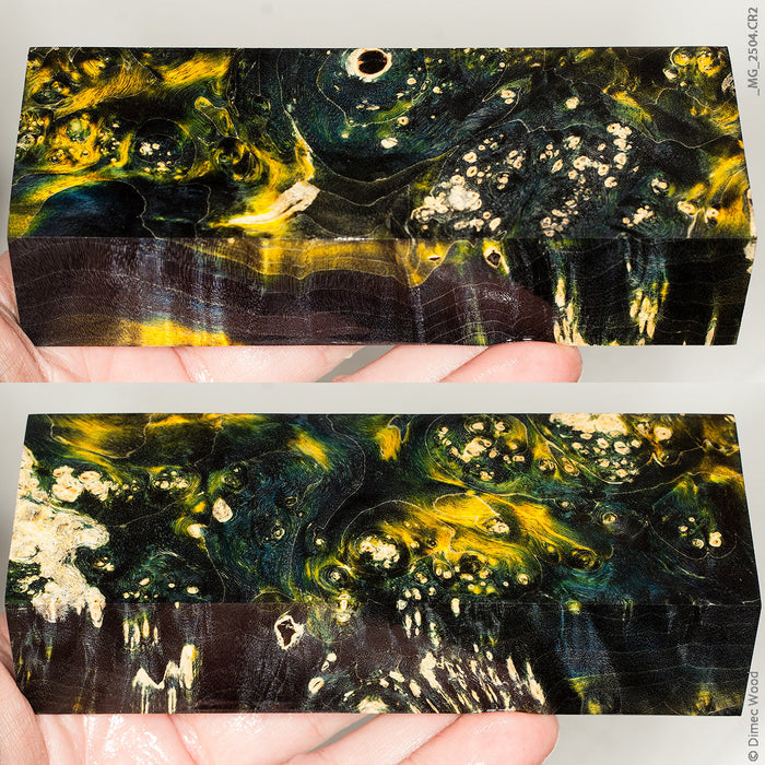 Stabilized wood box elder burl block