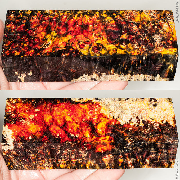 Stabilized wood box elder burl block