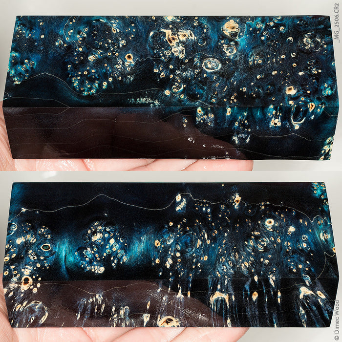 Stabilized wood box elder burl block