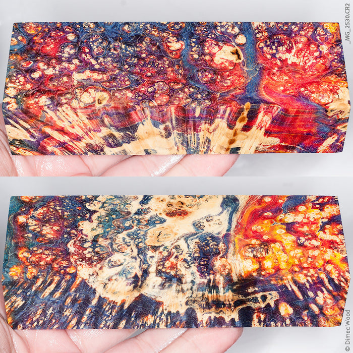 Stabilized wood box elder burl block