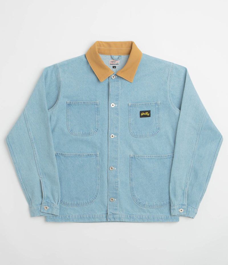 Stan Ray Coverall Jacket in Ice Stone Denim