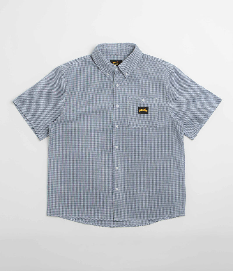 Stan Ray Flannel Short Sleeve Shirt in Blue Gingham