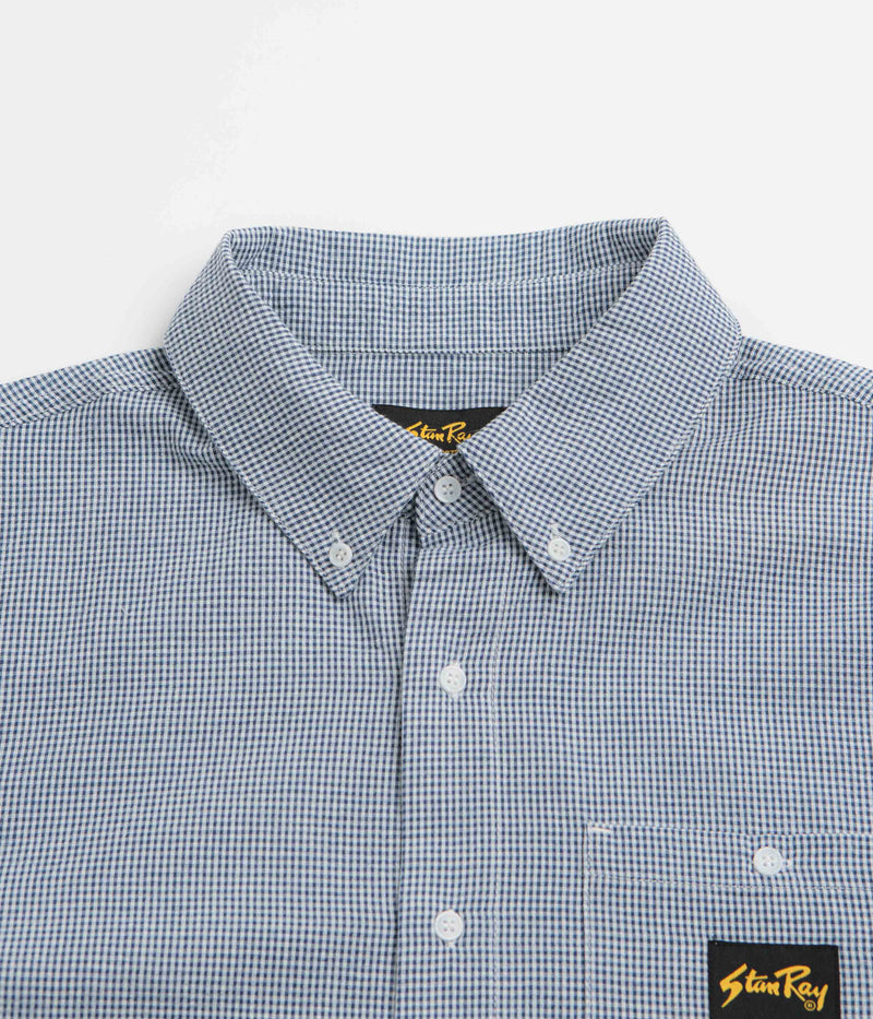 Stan Ray Flannel Short Sleeve Shirt in Blue Gingham