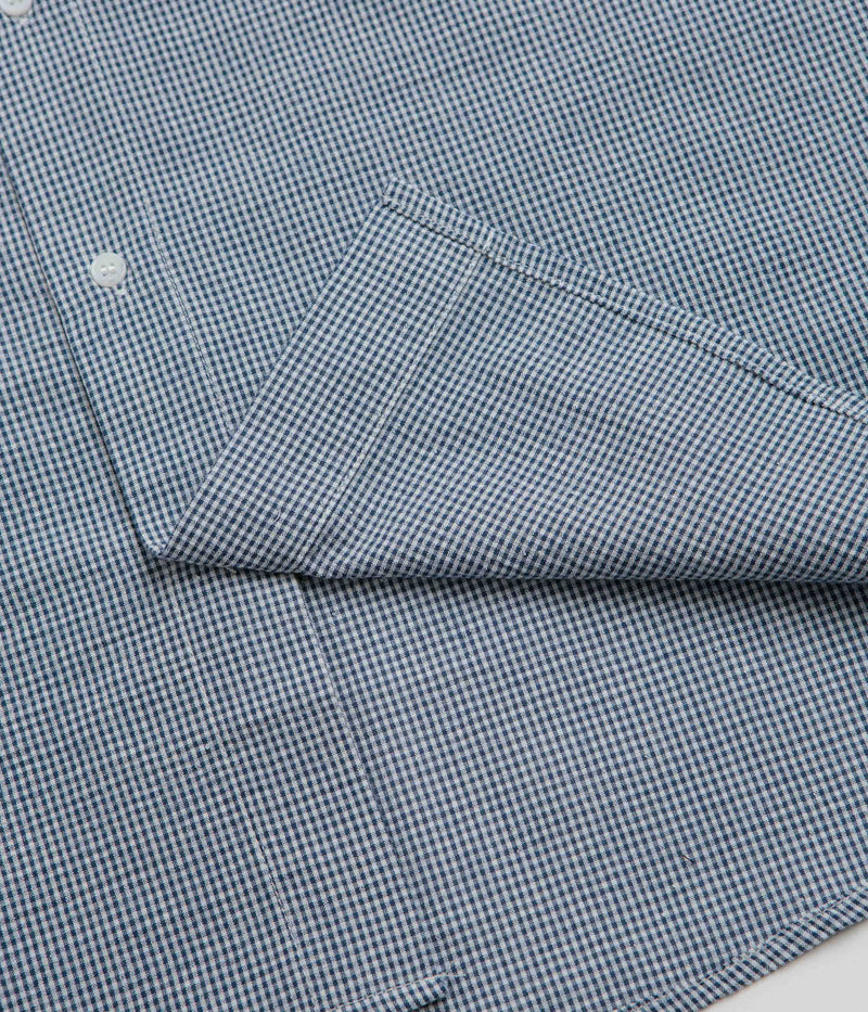 Stan Ray Flannel Short Sleeve Shirt in Blue Gingham