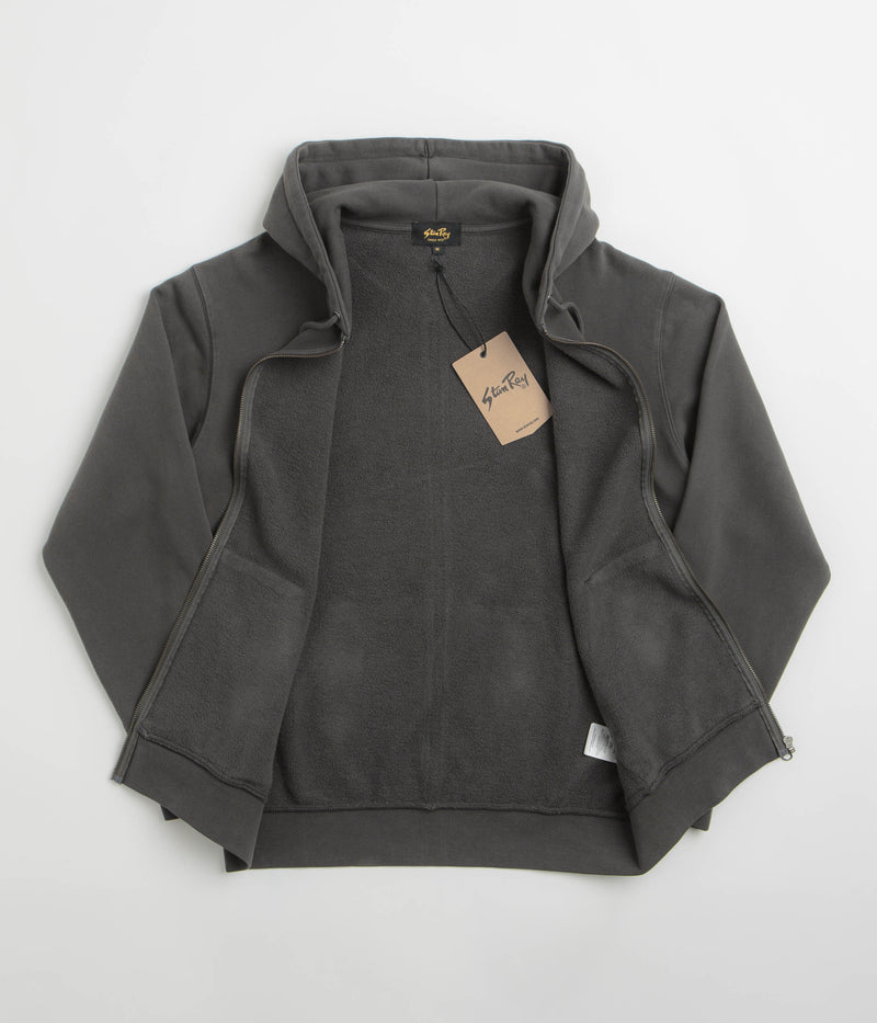 Stan Ray Patch Zip Hoodie in Raven Black