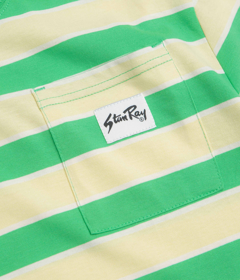 Stan Ray Stripe T-Shirt in Island Green and Sunlight