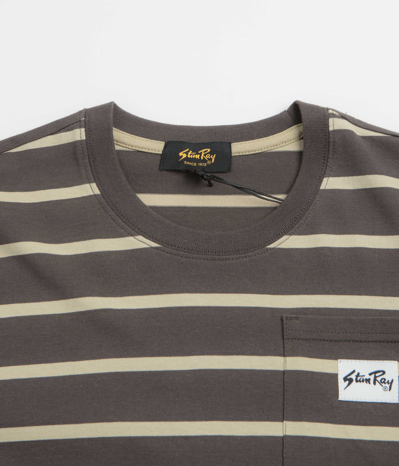 Stan Ray Stripe T-Shirt in Raven and Eucalyptus