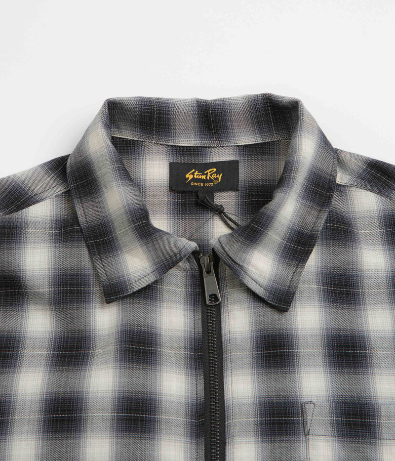 Stan Ray Zip Shirt in Black Check