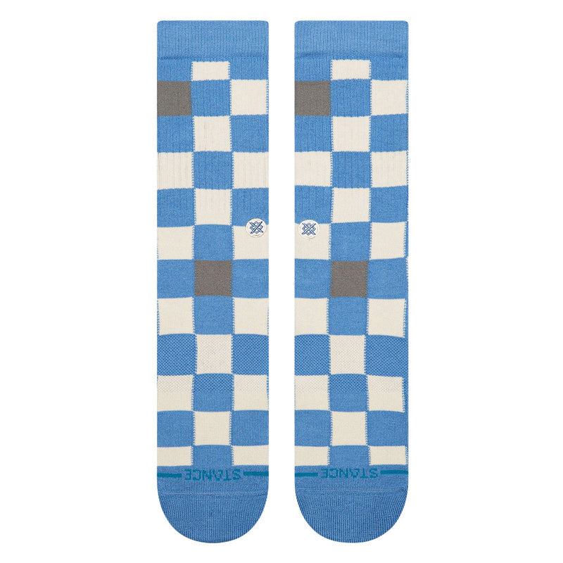 Stance Chef Check Crew Socks - Capri Blue