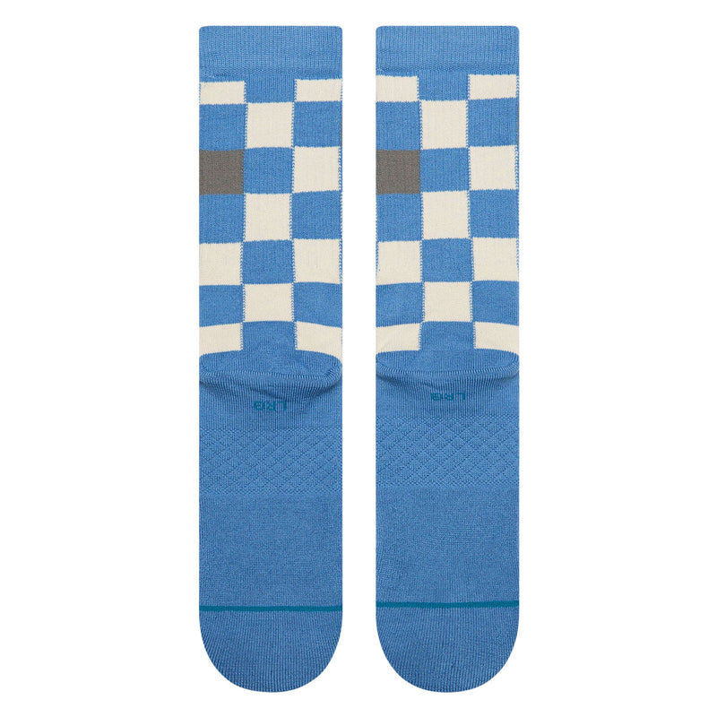 Stance Chef Check Crew Socks - Capri Blue
