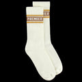 Premier Striped Crew Sock Cream / White