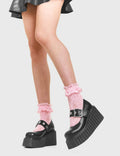 FIGHTER Survivor Chunky Platform Creeper Shoes in Black Faux Leather. These vegan western Boots feature silver eyelets on a adjustable strap with a oversized silver buckle, very classy. Made with eco-friendly materials and 100% cruelty-free, these boots are as ethical as they are edgy! - Chunky Platform - Ankle length - Adjustable strap - Silver buckle - Silver Eyelets - Rounded toe - 100% vegan SKU: LMF 3612 - BlackPU