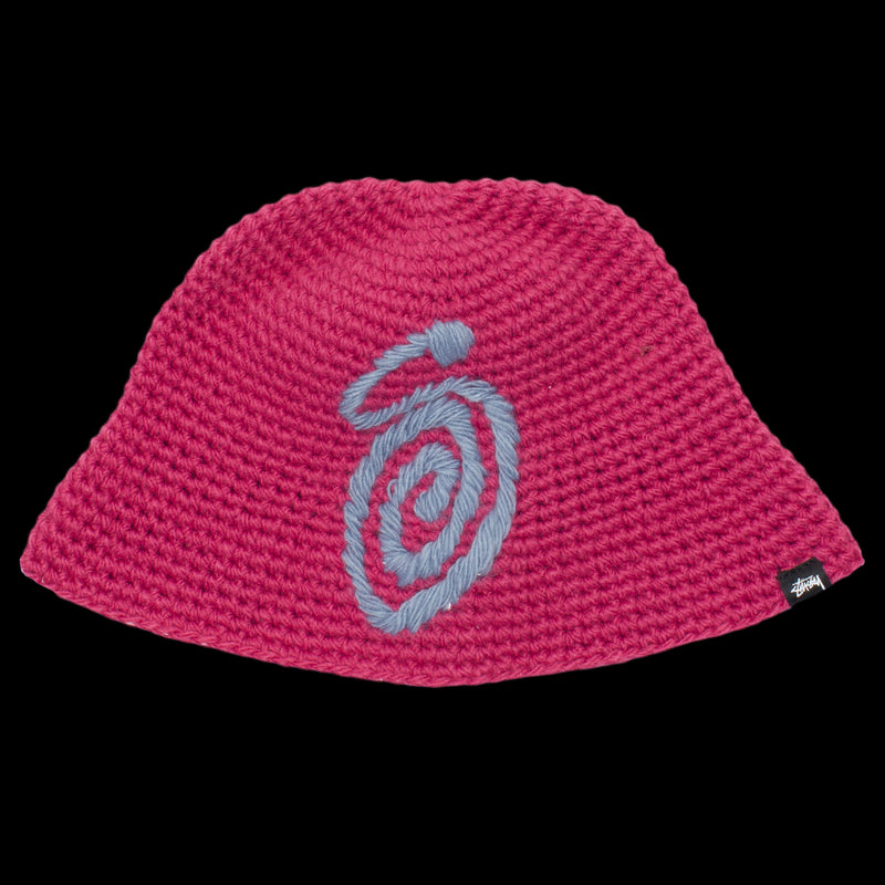 Stussy | Swirly S Knit Bucket Hat Style # 1321208 Color : Berry
