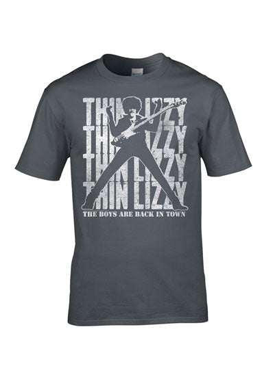 T-Shirt - Thin Lizzy - The Boys Are Back In Town - Grey