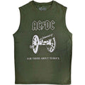 Tank Top - ACDC - About To Rock - Army Green