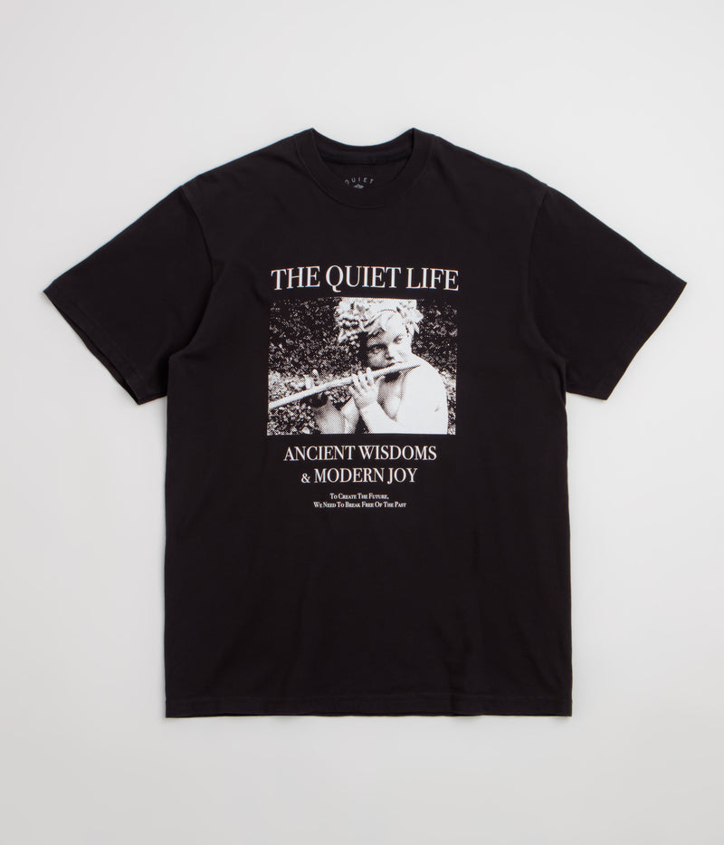 The Quiet Life Ancient Wisdom Pigment Dye T-Shirt in Black