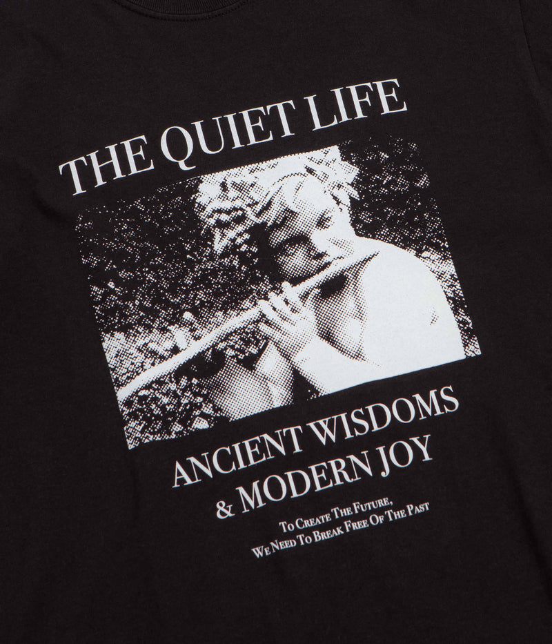 The Quiet Life Ancient Wisdom Pigment Dye T-Shirt in Black