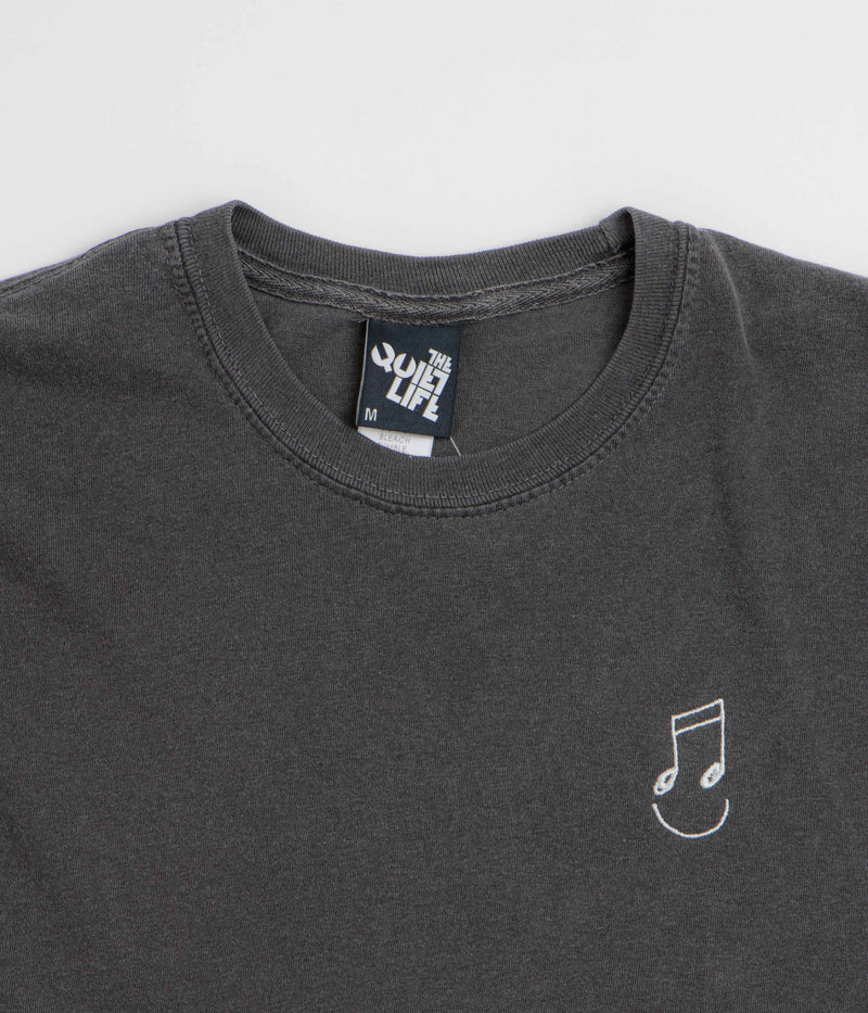 The Quiet Life Music Man Pigment Dye T-Shirt in Pepper Black