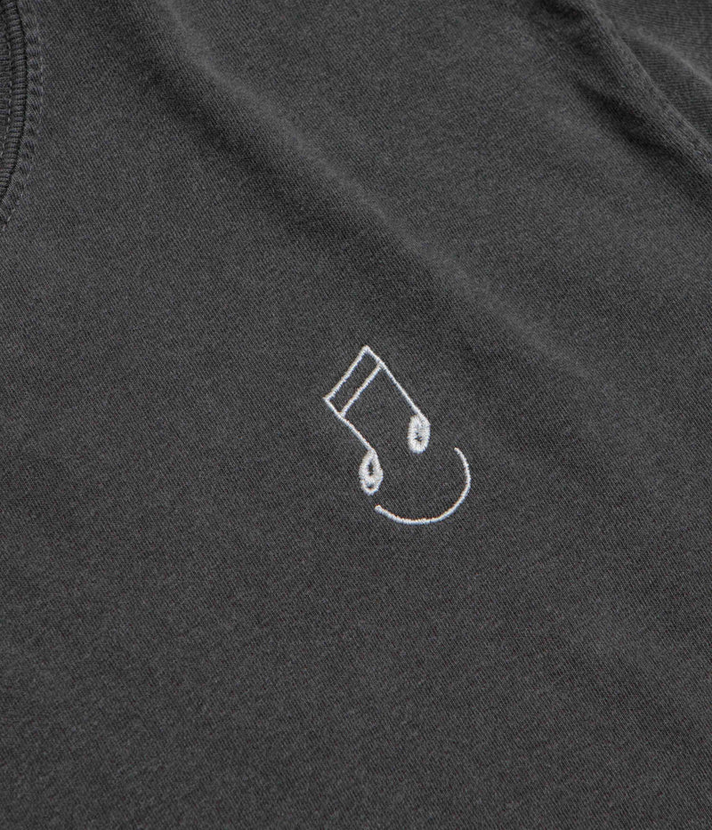 The Quiet Life Music Man Pigment Dye T-Shirt in Pepper Black