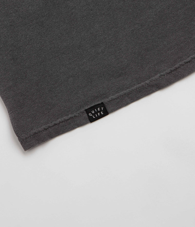 The Quiet Life Music Man Pigment Dye T-Shirt in Pepper Black