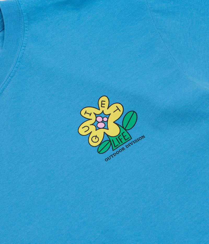 The Quiet Life Mutual Flourishing Pigment Dye T-Shirt in Blue
