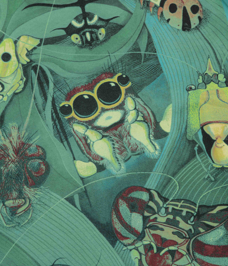 The Trilogy Tapes Bugs T-Shirt in Aqua