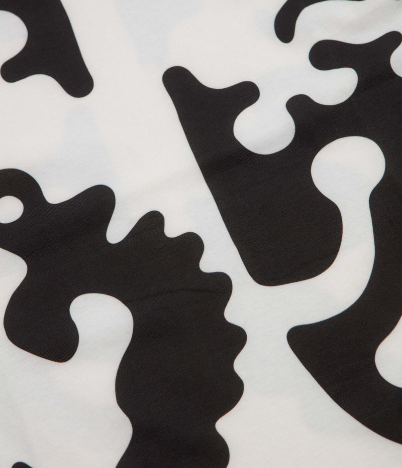 The Trilogy Tapes Clogged Bear T-Shirt in Black and White