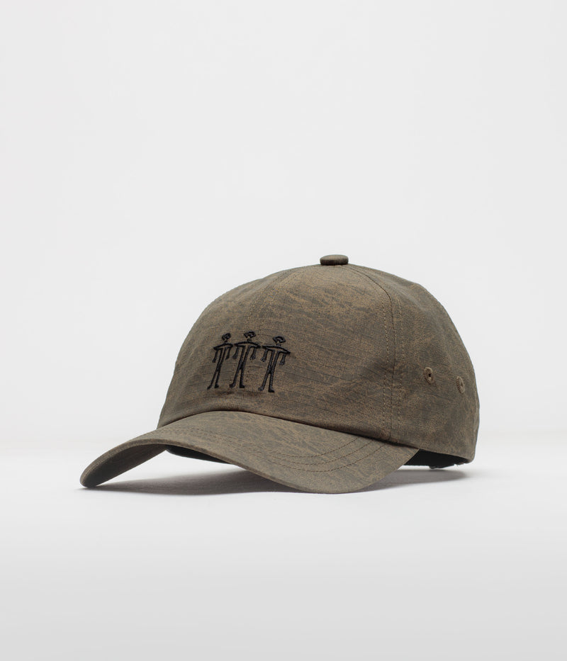 The Trilogy Tapes Dogu Washed Nylon Ripstop Cap in Army