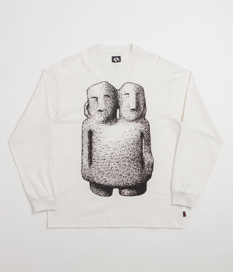 The Trilogy Tapes Double Headed Long Sleeve T-Shirt in White