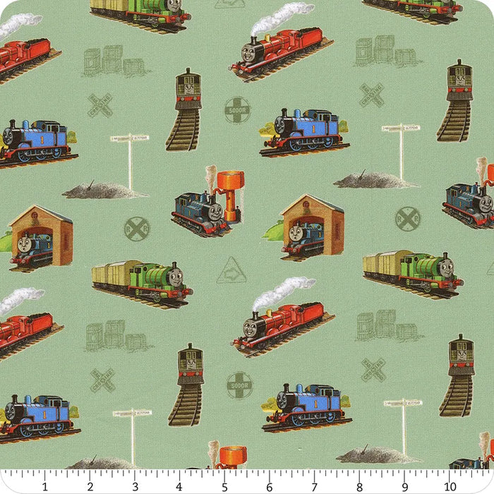 Thomas & Friends 80th - Green Main | Riley Blake Designs | Quilting Cotton