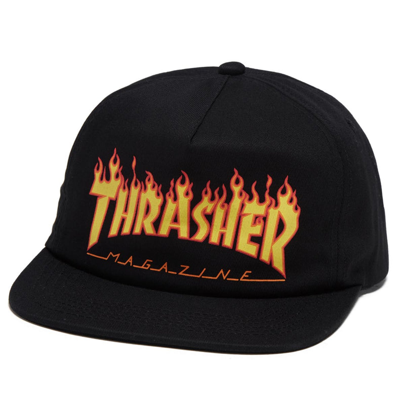 Thrasher Printed Flame Hat - Black
