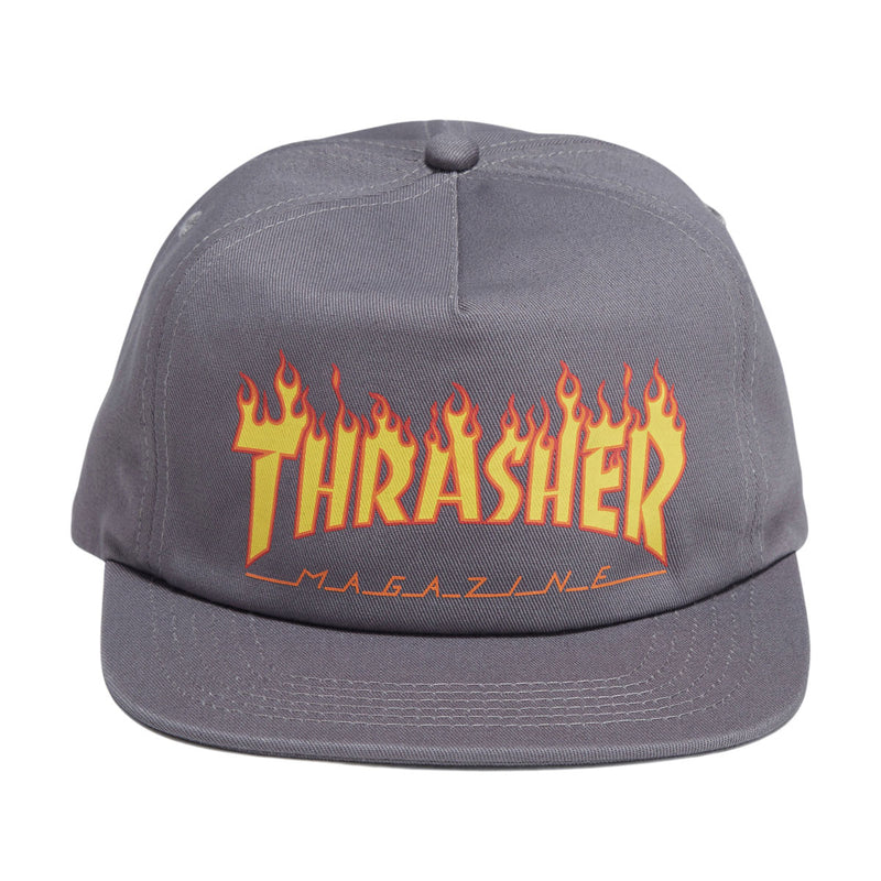 Thrasher Printed Flame Hat - Grey
