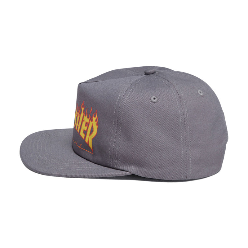 Thrasher Printed Flame Hat - Grey