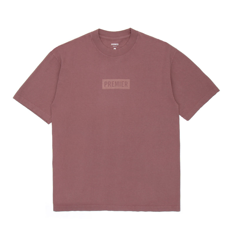 Premier | Tonal Box Logo T-Shirt Mauve