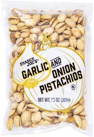 TRADER JOE'S GARLIC AND ONION PISTACHIOS 13 OZ #ROCK VALUE-ORDER BY TUESDAY EVENING OCT 27 ARRIVING NOV 04  FOR DELIVERY#