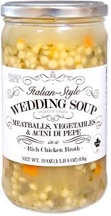 TRADER JOES ITALIAN STYLE WEDDING SOUP 22 OZ #ROCK VALUE-ORDER BY TUESDAY EVENING OCT 27 ARRIVING NOV 04  FOR DELIVERY#