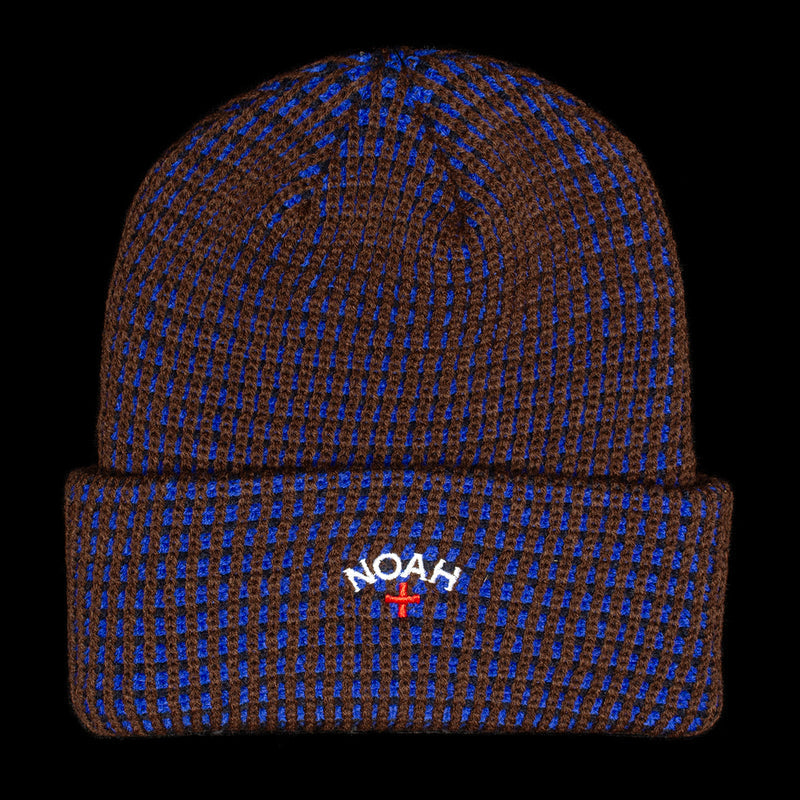 Noah | Tri-Color Beanie Color : Heather Grey / Royal / Navy