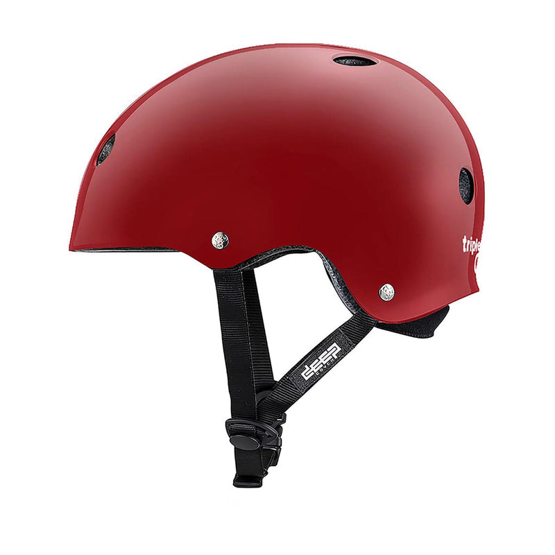 Triple Eight Deep Cover Helmet - Scarlet Red Glossy